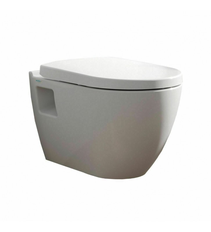 Hanging White Serel Smart Rimless Basin (52 cm) With Bakelite Cover
