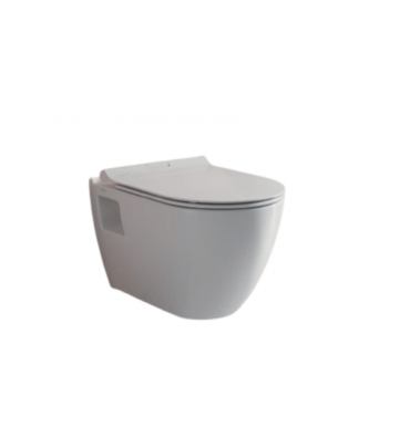 Hanging White Serel Smart Rimless Basin (52 cm) With Bakelite Cover