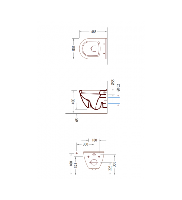 Hanging White Serel Smart Basin (48.5 cm) With Bakelite Cover