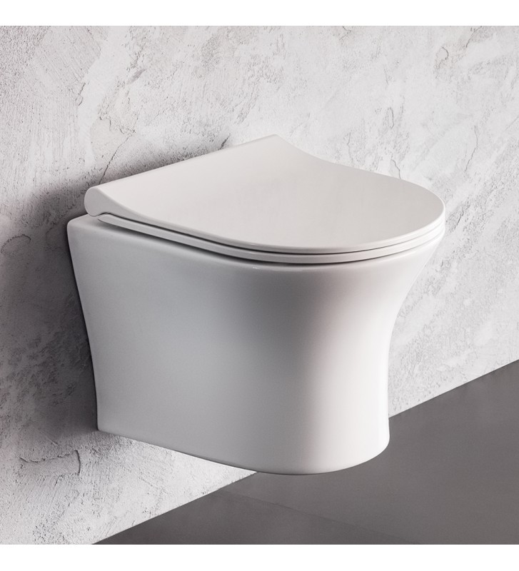 Hanging Basin Rimless Bianco Ceramica Aida with Bakelite Cover (48.5cm)