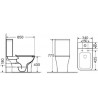 Basin Set Bianco Ceramica Delia Rimless with Cistern with Slim Cover Soft Close