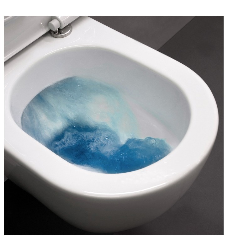 Basin Set Bianco Ceramica Delia Rimless with Cistern with Slim Cover Soft Close