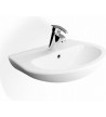 Porcelain Bath Sink Wall Mounted Serel Friendly 55x39 cm White