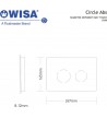 Πλακέτα χειρισμού  Wisa Circle F099 Magre Gold για Εντοιχιζόμενα Καζανάκια