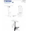 Built-in Cistern Wisa Slim Pro 35 (2927) 35cm, Drywall for Hanging Basin