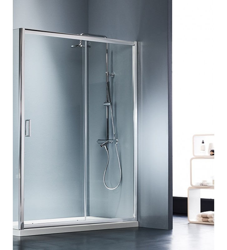 Καμπίνα Συρόμενη Πόρτα Εισόδου Διάφανο Κρύσταλλο Starlet Slider Clear 1+1 Chrome h.180