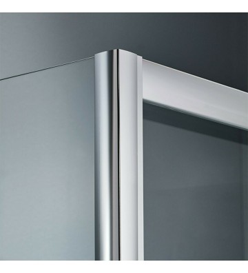 Cabin Sliding Entrance Door Transparent Crystal Starlet Slider Clear 1 + 1 Chrome h.180