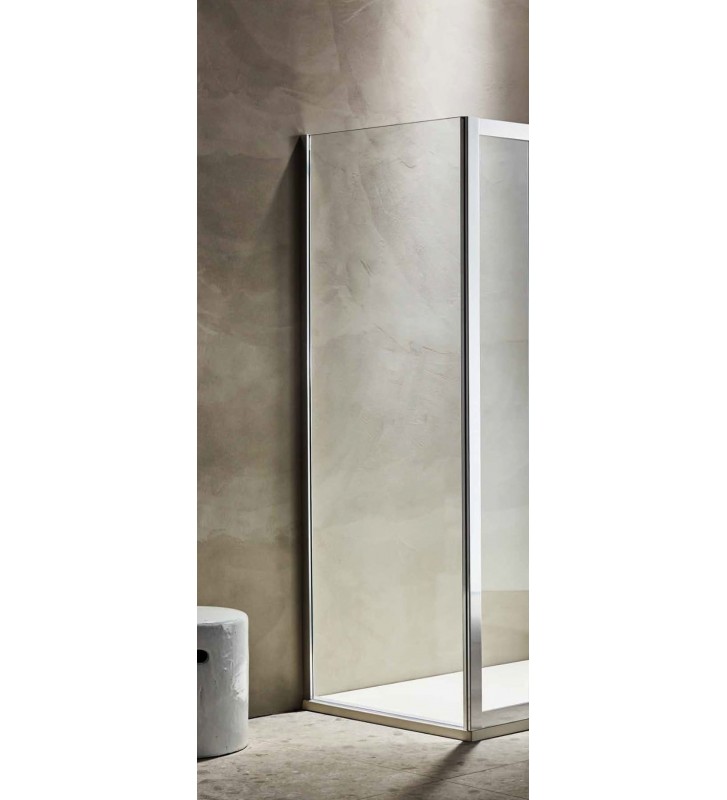 Fixed Cabin Frame TEMA Fixed Versus 400 Chrome Profile Transparent Crystal