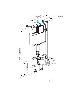 Εντοιχιζόμενο Καζανάκι SIAMP VERSO (11100DM)