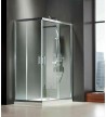 Shower Cabinet Rectangular Sliding Corner Entrance Transparent Crystal Axis Corner Entry Chrome h.185 Clean Glass