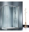 Shower Cabin Asymmetric Sliding Corner Entry Clear Crystal Starlet Corner Entry Clear Chrome h.180