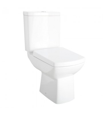 ΣET QUADRO CREAVIT Λεκάνη  Χ.Π. & Καζανάκι & Κάλυμμα  Πισωστόμια (LR310)