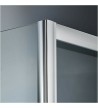 Shower Cabin Semicircular Sliding Glass Opaque Starlet Quadrant 1/4 circle Fabric Chrome h.180