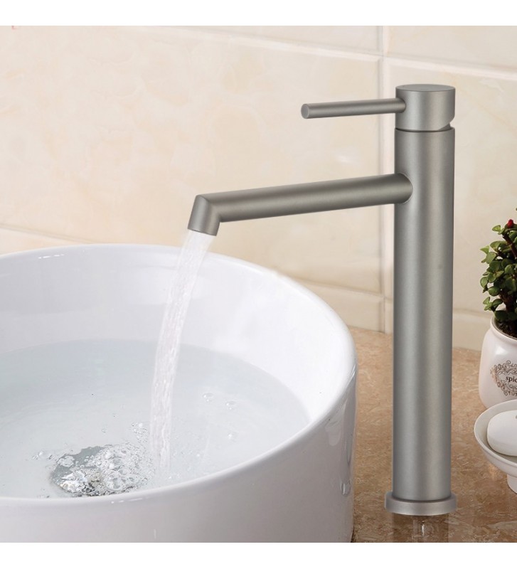 Μπαταρία Νιπτήρα Ψηλή Inter Ceramic Galant Γκρι ICF 1007002G