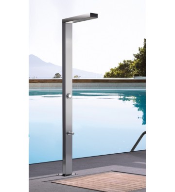 Icos Neda Outdoor Shower Column in Stainless Steel Height 210 cm