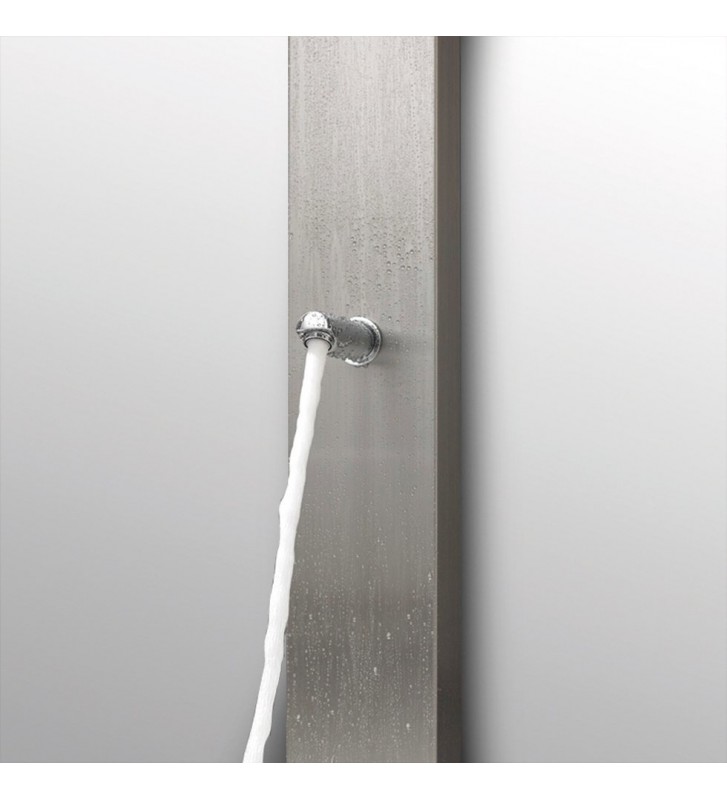 Icos Neda Outdoor Shower Column in Stainless Steel Height 210 cm