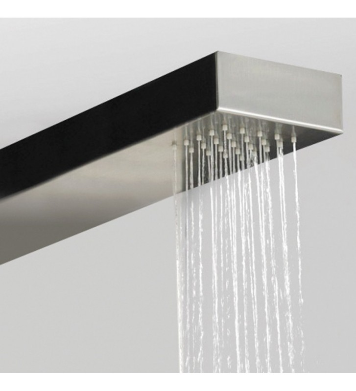 Icos Neda Mix 2 Outlets Thermomix Outdoor Shower Column Stainless Steel Height 210 cm