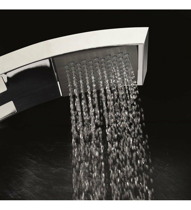 Στήλη  Ντους Dolce Vita Idea-110 Inox Matt Θερμομικτική από Ανοξείδωτο Χάλυβα 2 Εξόδων  Ύψος 131,4cm