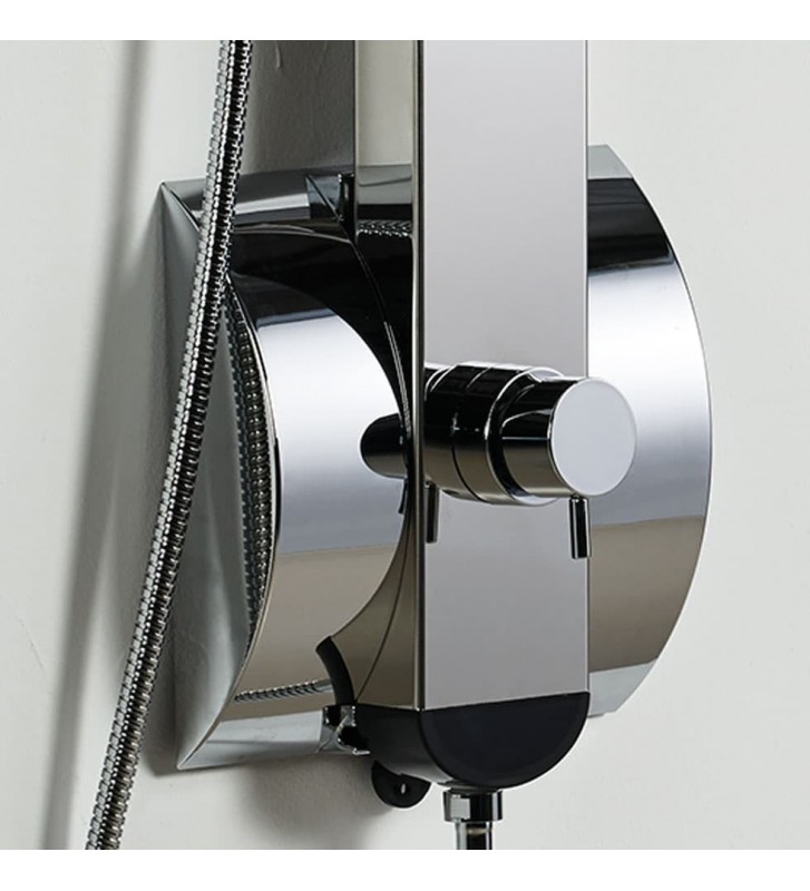 Στήλη  Ντους Dolce Vita Idea-100 Satin  Θερμομικτική από μασίφ Αλουμίνιο 2 Εξόδων  Ύψος 131,4cm