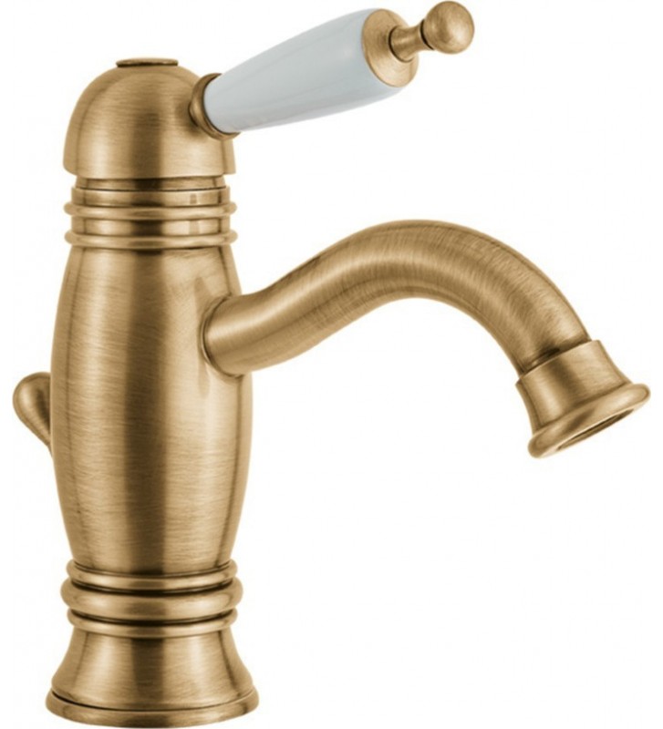 Μπαταρία Νιπτήρα Ρετρό Bronze White Αναμεικτική Bugnatese Oxford με Αυτόματη Βαλβίδα  (6319-220300)