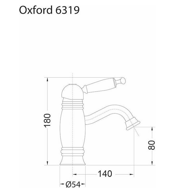 Μπαταρία Νιπτήρα Ρετρό Bronze White Αναμεικτική Bugnatese Oxford με Αυτόματη Βαλβίδα  (6319-220300)