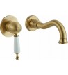 Built-in Basin Faucet Retro Bronze White Bugnatese Oxford Two Holes (6345-220300)