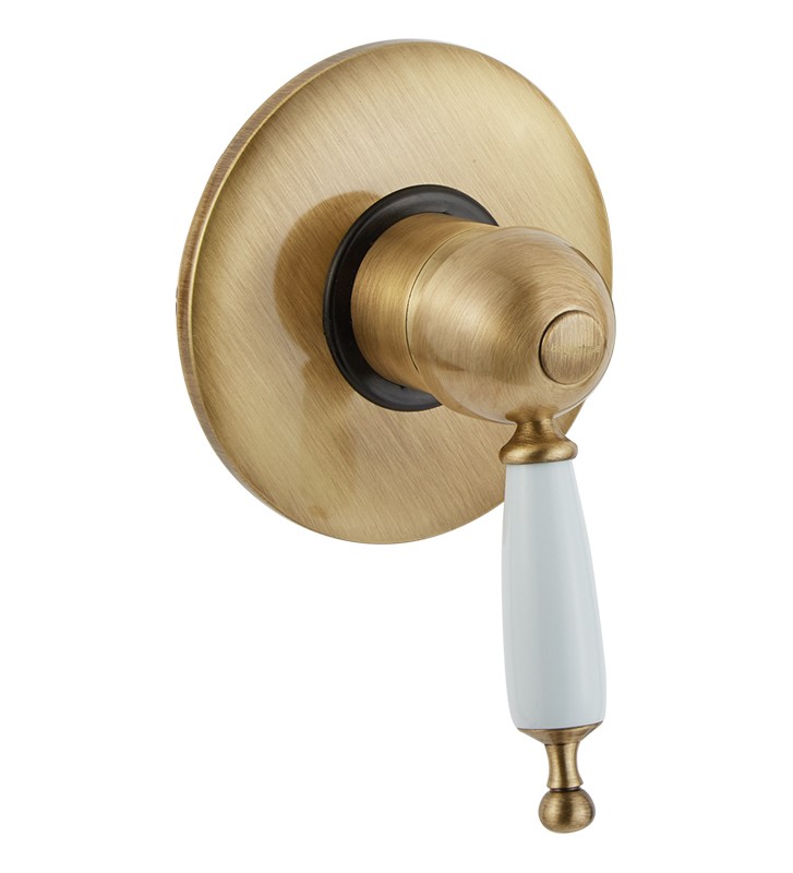 Built-in Mixer Single (1) Outlet Retro Bronze White Bugnatese Oxford (6330-220300)
