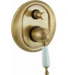 Built-in Mixer Retro Bronze White Bugnatese Oxford Two (2) Outlets with Diverter (6372-220300)