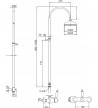 Retro Bronze Bugnatese Oxford Shower Column With Faucet & Tilting Head & Phone Holder (CD6336-220300)