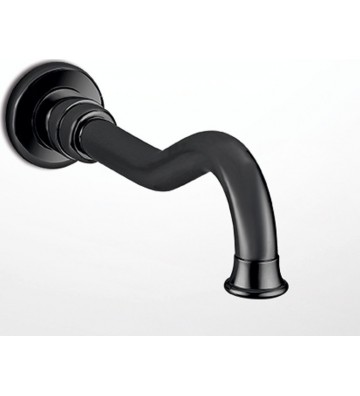 Στόμιο - Εκροή Μπαταρίας Εντοιχισμού Μπανιέρας Ρετρό Black Matt Bugnatese Oxford 19cm (19325-400)