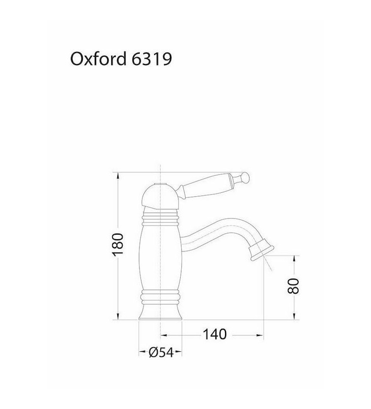 Bugnatese Oxford Retro Chrome Basin Mixer with Automatic Valve (6319-100)
