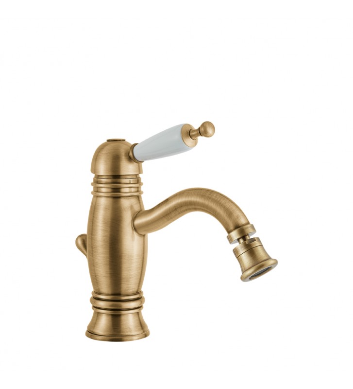 Bidet Faucet Retro Bronze White Mixer Bugnatese Oxford with Automatic Valve (6325-220300)
