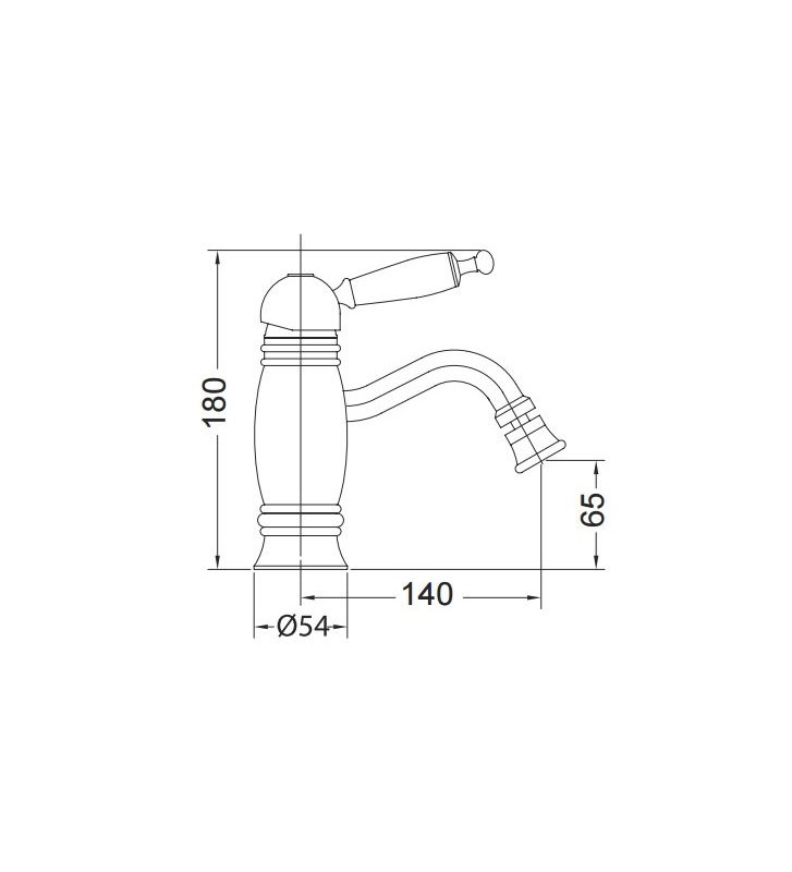 Bidet Faucet Retro Bronze White Mixer Bugnatese Oxford with Automatic Valve (6325-220300)