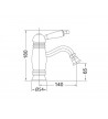 Bidet Faucet Retro Bronze White Mixer Bugnatese Oxford with Automatic Valve (6325-220300)