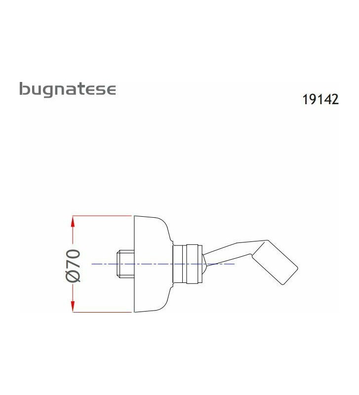 Shower Bracket Wall Mounted Bugnatese Oxford Chrome (19142-100)