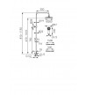 Shower column Ferro Wizard Chrome with adjustable height NP45