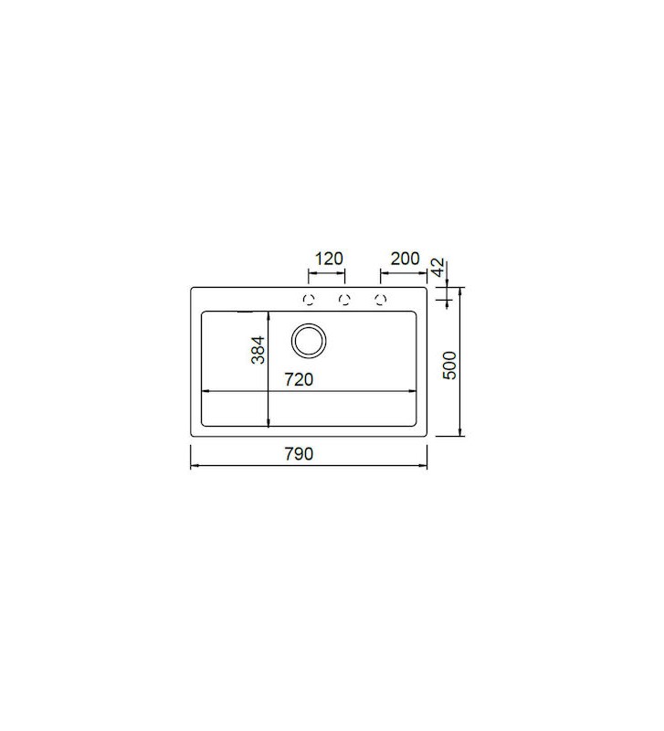 Νεροχύτης Ένθετος Schock Cristalite Manhattan 79x50cm