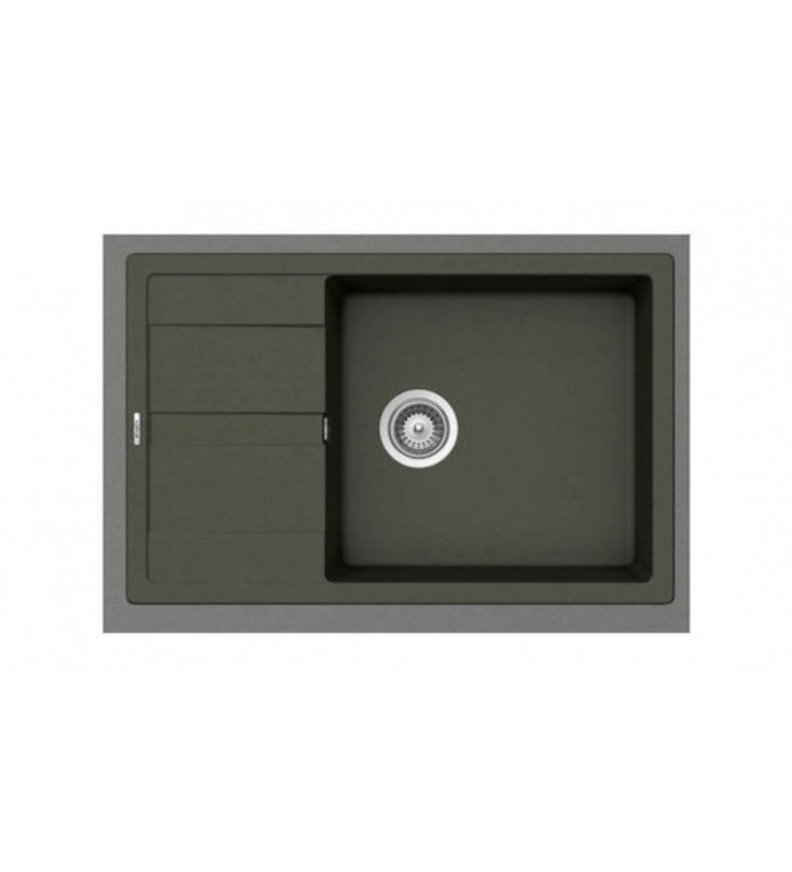 Νεροχύτης Ένθετος Schock Cristalite Manhattan με Μία Γούρνα και Ποδιά 78x50cm