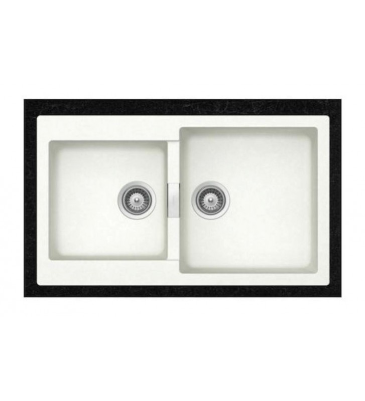 Νεροχύτης Ένθετος Schock Cristalite Manhattan με Δύο Γούρνες 86x50cm