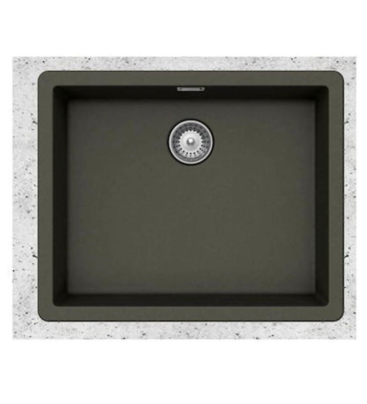 Νεροχύτης Υποκαθήμενος Schock Cristalite Manhattan Μία Γούρνα 55,6x45,6εκ.