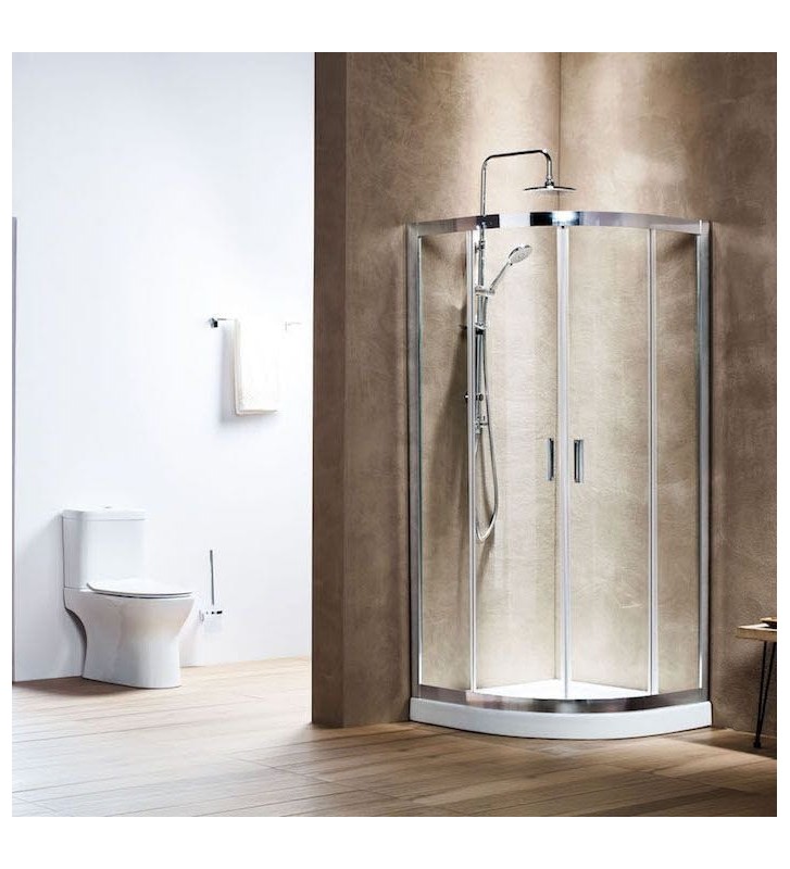 Καμπίνα Ντους Tema New Line Ημικυκλική Διάφανη