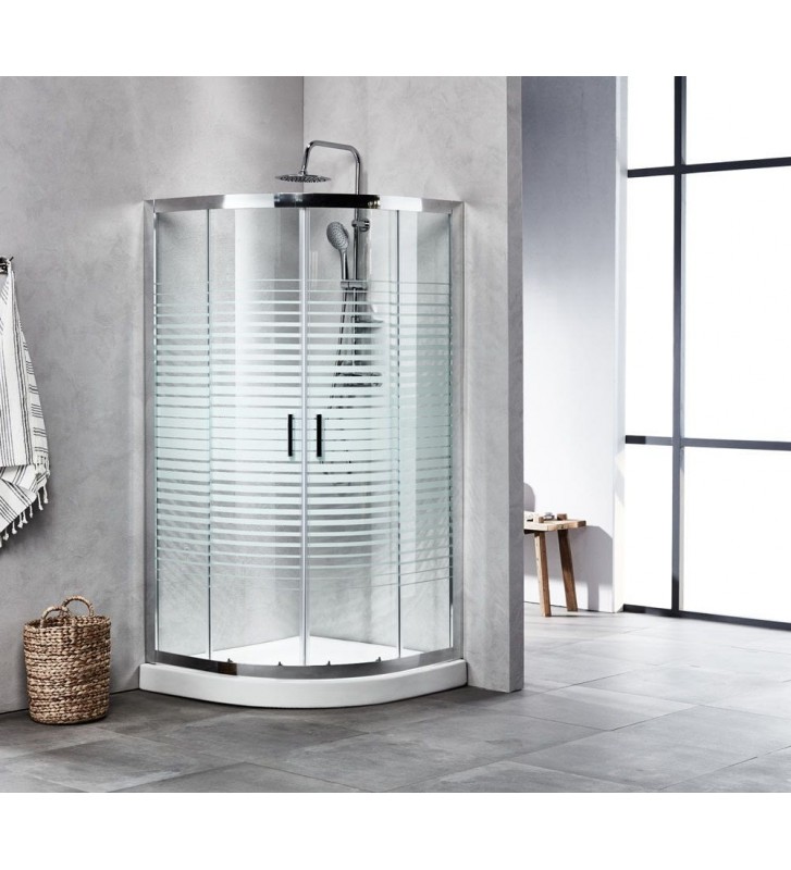 Καμπίνα Ντους Tema New Line Ημικυκλική Σεριγραφία