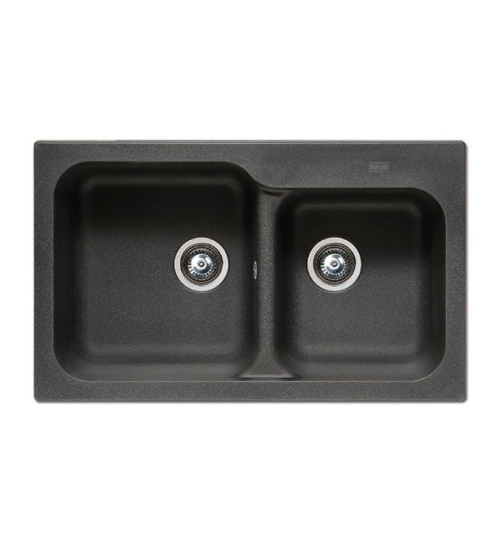 Built-in Duralit Synthetic Heavy Duty Sink with Two Troughs (83x50)
