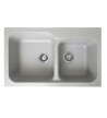Built-in Duralit Synthetic Heavy Duty Sink with Two Troughs (83x50)