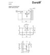 Built-in Duralit Synthetic Heavy Duty Sink with Two Troughs (83x50)