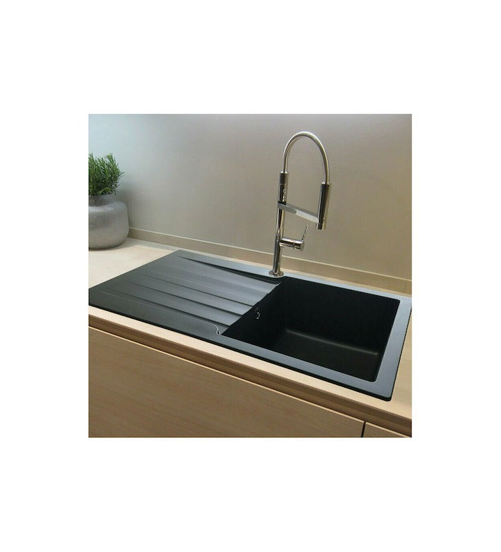 Undermount Duralit Synthetic Heavy Duty Sink with Single Bowl & Apron (86x50cm)