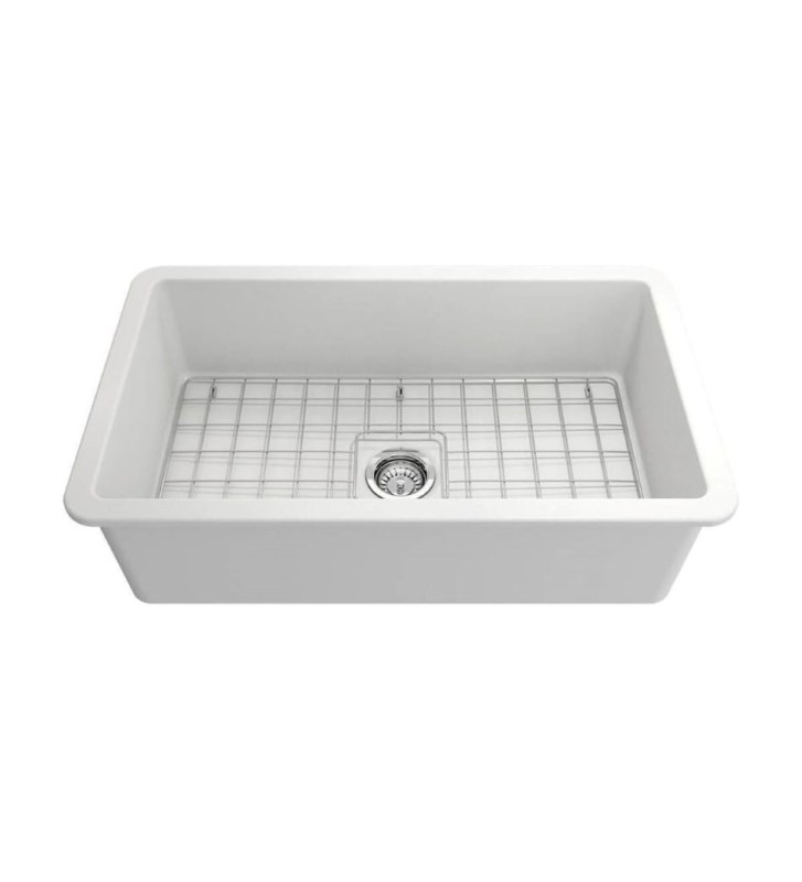 Bocchi Farmhouse Porcelain Kitchen Sink with One Bowl (81x48cm)