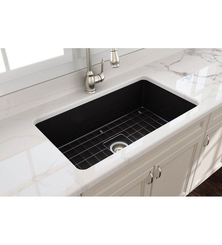 Bocchi Farmhouse Porcelain Kitchen Sink with One Bowl (81x48cm)