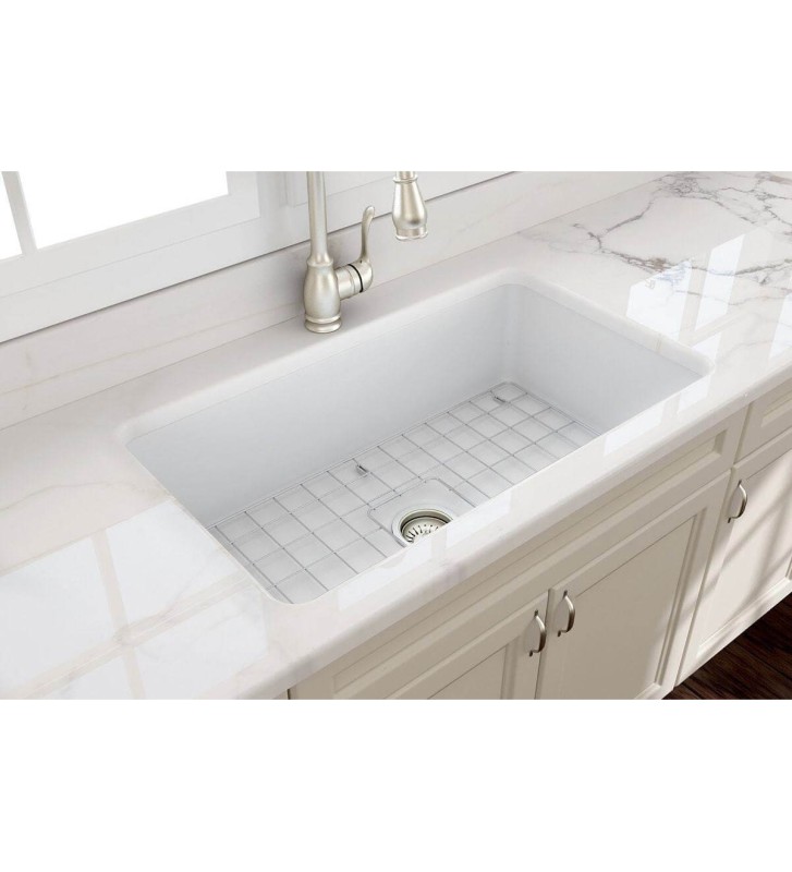 Bocchi Farmhouse Porcelain Kitchen Sink with One Bowl (81x48cm)