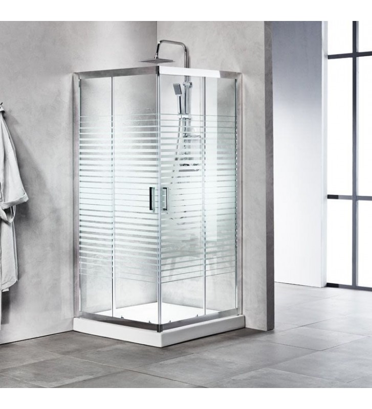 Καμπίνα Ντους Tema New Line Τετράγωνη Σεριγραφία